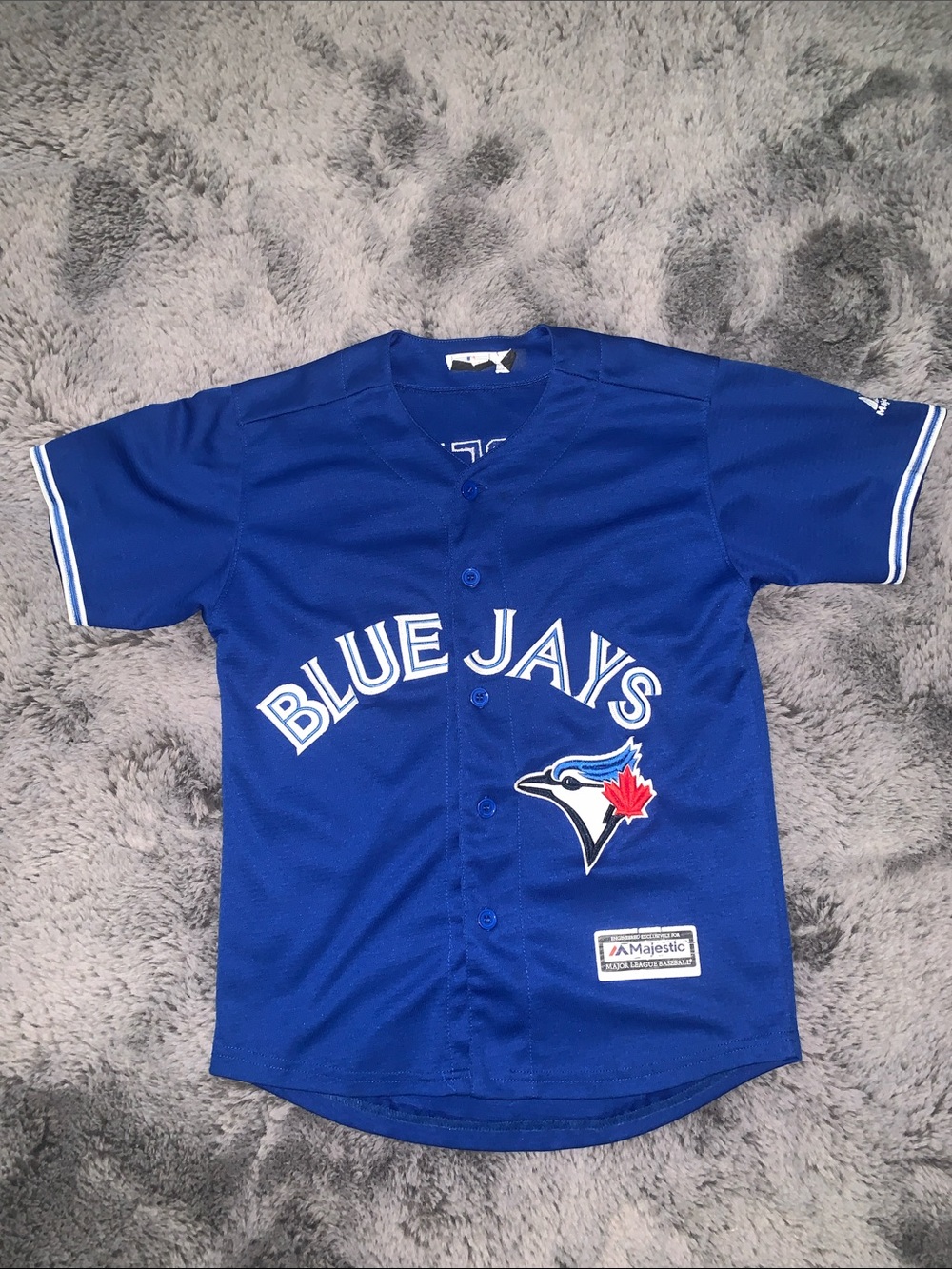 Majestic Bluejays Button-Front Baseball kids Jersey Guerrero Jr #27